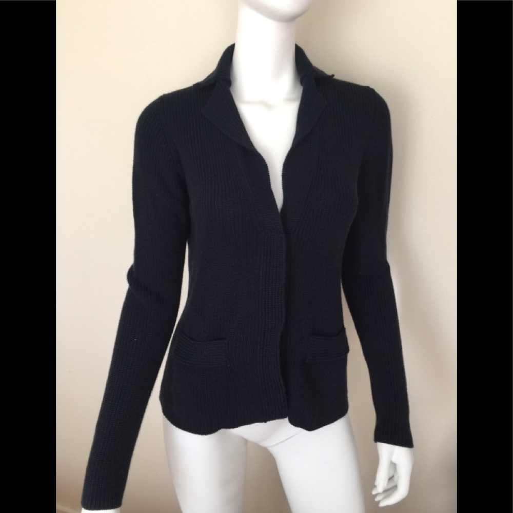 EUC Les Copains Blu navy cardigan sweater w/ snaps